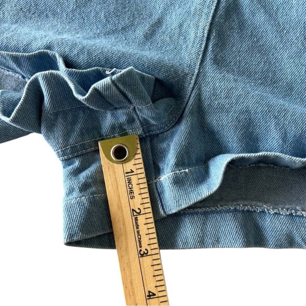 Sage The Label Women’s High Waisted  Blue Denim Shorts ‎ Sz S - Picture 4 of 6